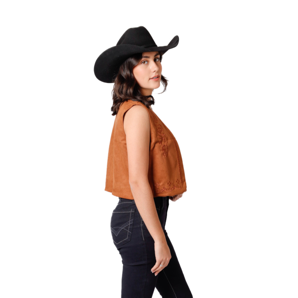 Chaleco Gamuza Naranja Slim Fit