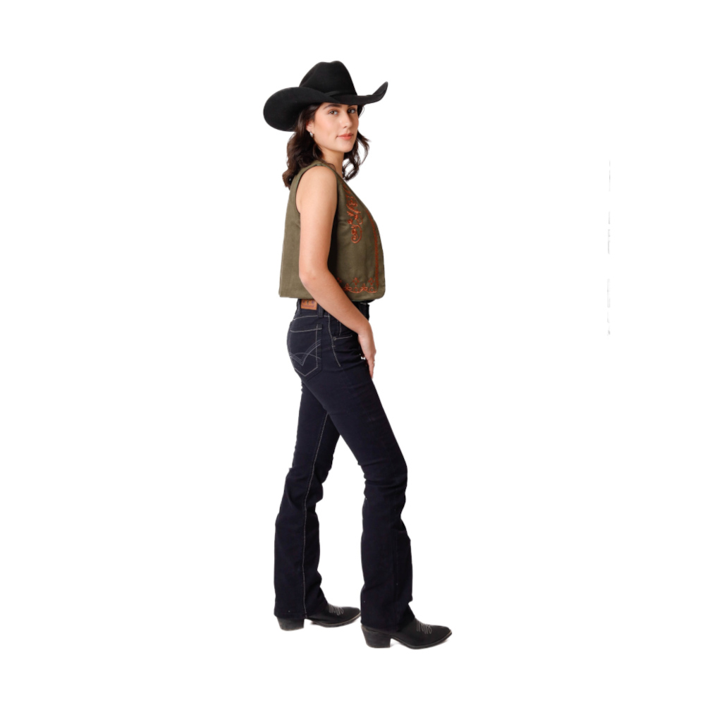Chaleco Gamuza Verde Slim Fit