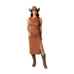 Vestido Naranja Liso